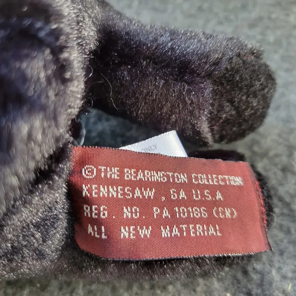 The Bearington Collection Black Cat Stuffed Animal Plush‎ Kitty 14 Inches EUC